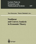 Cover: Nonlinear and Convex Analysis in Economic Theory - Springer