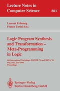 Cover: Logic Program Synthesis and Transformation - Meta-Programming in Logic - Springer