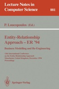 Cover: Entity-Relationship Approach - ER '94. Business Modelling and Re-Engineering - Springer