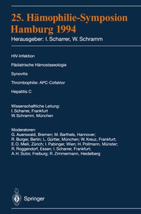 Abbildung von: 25. Hämophilie-Symposium Hamburg 1994 - Springer