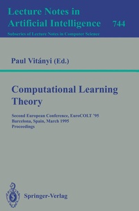 Enlarge image Cover: Computational Learning Theory - Springer