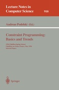 Cover: Constraint Programming: Basics and Trends - Springer