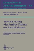 Cover: Theorem Proving with Analytic Tableaux and Related Methods - Springer