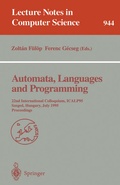 Cover: Automata, Languages and Programming - Springer