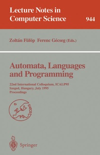 Enlarge image Cover: Automata, Languages and Programming - Springer