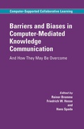 Cover: Barriers and Biases in Computer-Mediated Knowledge Communication - Springer