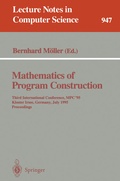 Cover: Mathematics of Program Construction - Springer