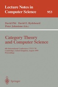 Cover: Category Theory and Computer Science - Springer