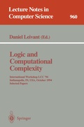 Cover: Logic and Computational Complexity - Springer