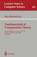 Cover: Fundamentals of Computation Theory - Springer