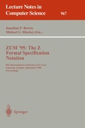 Cover: ZUM '95: The Z Formal Specification Notation - Springer