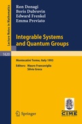 Cover: Integrable Systems and Quantum Groups - Springer