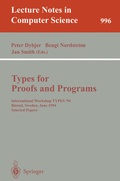 Cover: Types for Proofs and Programs - Springer