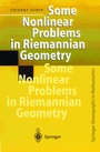 Cover: Some Nonlinear Problems in Riemannian Geometry - Springer