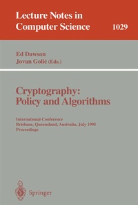 Abbildung von: Cryptography: Policy and Algorithms - Springer