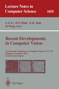 Cover: Recent Developments in Computer Vision - Springer
