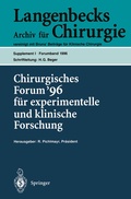 Cover: Chirurgisches Forum '96 fur experimentelle und klinische Forschung - Springer