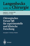 Cover: Chirurgisches Forum '96 fur experimentelle und klinische Forschung - Springer