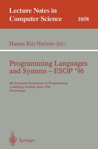 Enlarge image Cover: Programming Languages and Systems - ESOP '96 - Springer