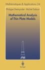 Cover: Mathematical Analysis of Thin Plate Models - Springer