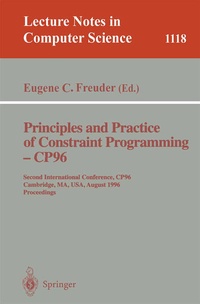Enlarge image Cover: Principles and Practice of Constraint Programming - CP'96 - Springer