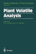 Cover: Plant Volatile Analysis - Springer