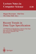 Cover: Recent Trends in Data Type Specification - Springer