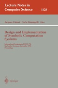 Cover: Design and Implementation of Symbolic Computation Systems - Springer