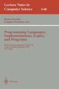 Cover: Programming Languages: Implementations, Logics, and Programs - Springer