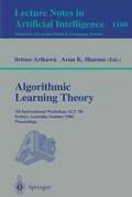 Cover: Algorithmic Learning Theory - Springer