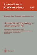 Cover: Advances in Cryptology - ASIACRYPT '96 - Springer