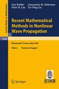 Cover: Recent Mathematical Methods in Nonlinear Wave Propagation - Springer