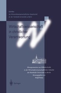 Cover: Wirtschaftswissenschaft in christlicher Verantwortung - Springer