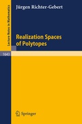 Cover: Realization Spaces of Polytopes - Springer