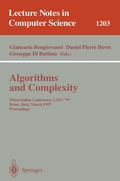 Cover: Algorithms and Complexity - Springer