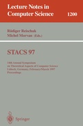 Cover: STACS 97 - Springer
