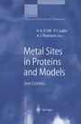 Cover: Metal Sites in Proteins and Models - Springer