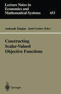 Cover: Constructing Scalar-Valued Objective Functions - Springer