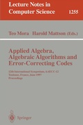Cover: Applied Algebra, Algebraic Algorithms and Error-Correcting Codes - Springer