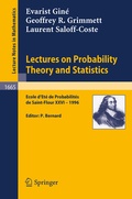 Cover: Lectures on Probability Theory and Statistics - Springer