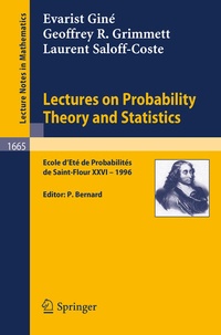 Enlarge image Cover: Lectures on Probability Theory and Statistics - Springer