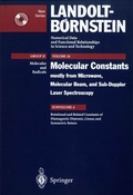Cover: Rotational, l-type, Centrifugal Distortion and Related Constants of Diamagnetic Diatomic, Linear, and Symmetric Top Molecules - Springer