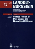 Cover: Surface Tension of Pure Liquids and Binary Liquid Mixtures - Springer