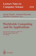 Cover: Worldwide Computing and Its Applications - Springer