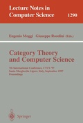 Cover: Category Theory and Computer Science - Springer
