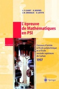 Cover: L'&eacute;preuve de Math&eacute;matiques en PSI - Springer
