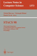 Cover: STACS 98 - Springer