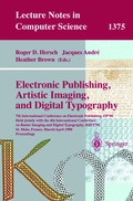 Cover: Electronic Publishing, Artistic Imaging, and Digital Typography - Springer