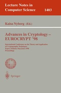 Cover: Advances in Cryptology - EUROCRYPT '98 - Springer