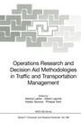 Cover: Operations Research and Decision Aid Methodologies in Traffic and Transportation Management - Springer